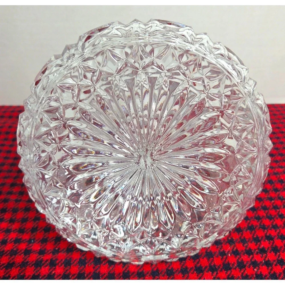 Vintage Toscany Lead Crystal Ships Decanter Hand Cut Diamond Pattern w/Stopper